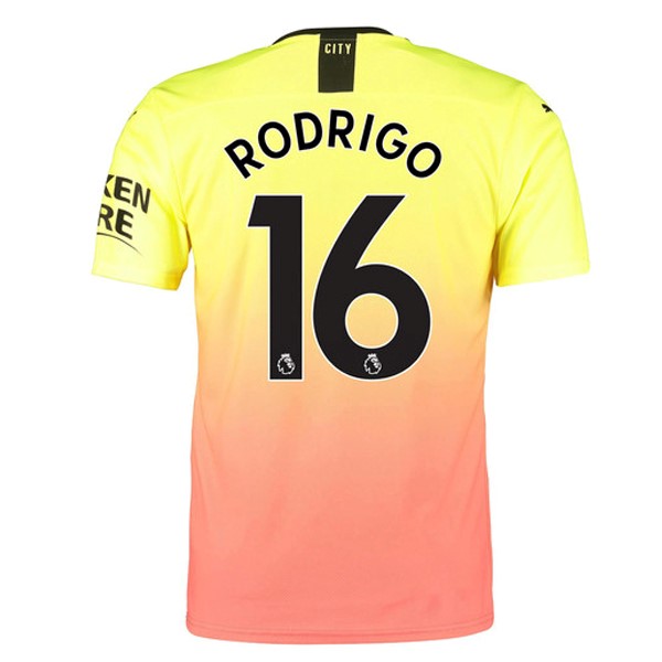 Camiseta Manchester City NO.16 Rodrigo 3ª 2019 2020 Naranja